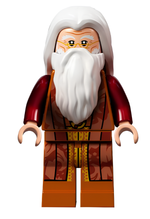 Минифигурка Lego Harry Potter Albus Dumbledore - Dark Orange Robe hp313 U